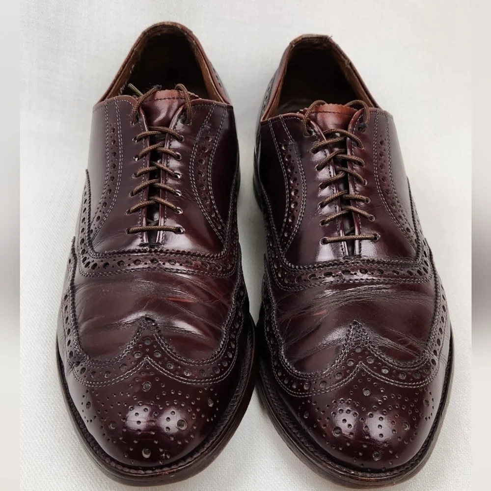 Allen Edmonds McAllister Cognac Leather Oxford Dress Shoes